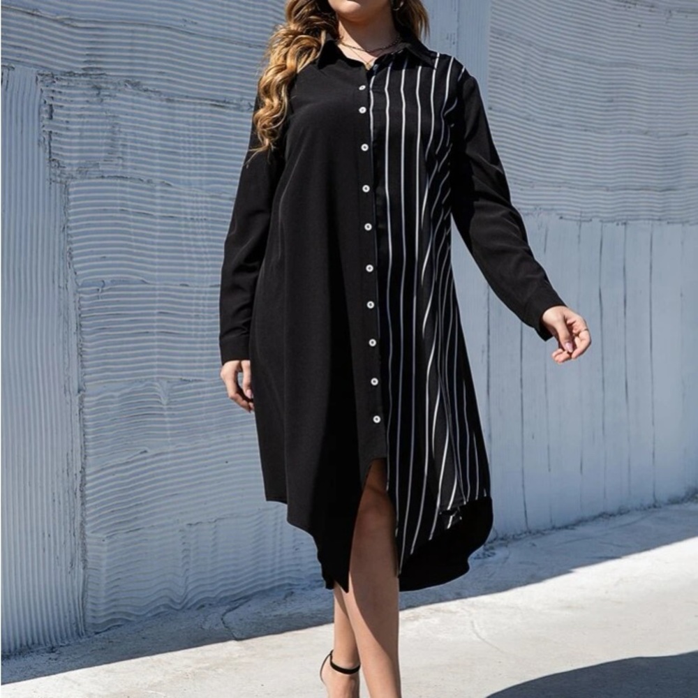 Dress, duster. Silky feel. No stretch. Beautiful.